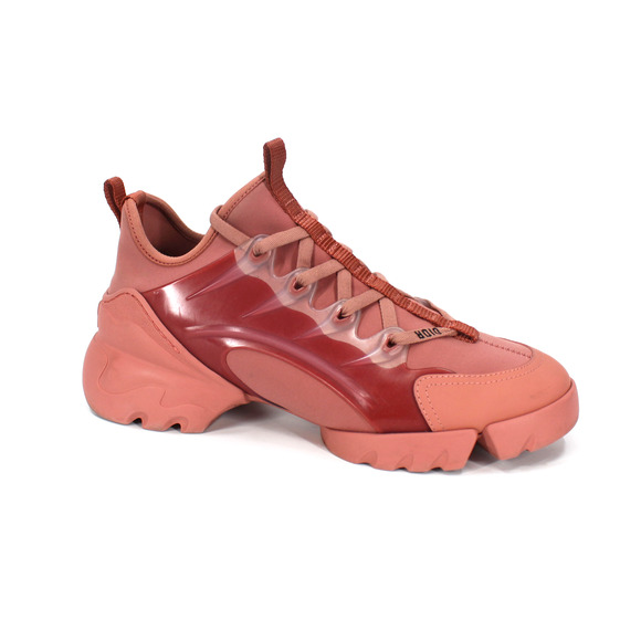 Christian Dior D-Connect Neoprene Rubber Sneakers Deep Nude Pink Womens Sz 38 - Picture 1 of 8